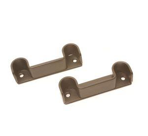 Soporte cortina doble muro a muro fierro 3/4" 2un negro