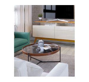 Mesa centro aqua Cooper café 30.5x57x57 cm