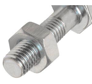 Perno hexagonal 8.8 métrico con tuerca M8-1.25x50 mm ZBR 2 unidades