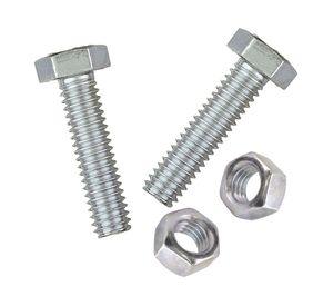 Perno hexagonal 8.8 métrico con tuerca M6-1.0x60 mm ZBR 2 unidades