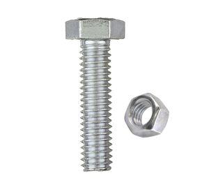 Perno hexagonal 8.8 métrico con tuerca M6-1.0x60 mm ZBR 2 unidades