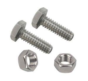 Perno hexagonal métrico inox con tuerca M5x30 mm 2 unidades