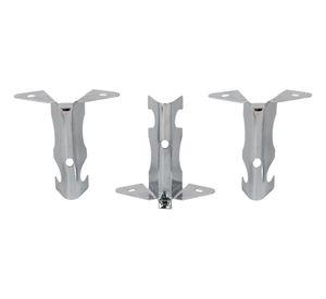 Soporte simple cromado 3 unidades Metalhsa