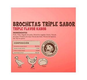 Snack perro Brochetas triple sabor 100 g