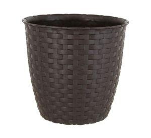 Macetero 18 cm ratán marrón Reyplast