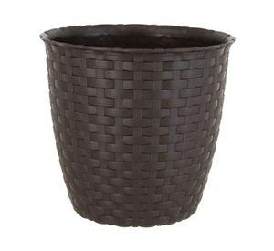 Macetero 33 cm ratán marrón Reyplast