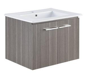Mueble vanitorio 100 cm 2 puertas Ebba café Duschy..