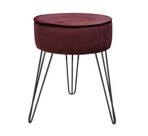 Puff Eco cuero  burdeo