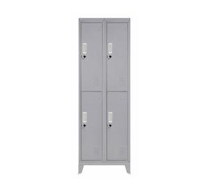 Locker 2 cuerpos 4 puertas gris Maletek