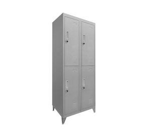 Locker 2 cuerpos 4 puertas gris Maletek