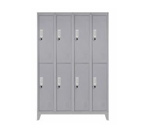 Locker 4 cuerpos 8 puertas gris Maletek