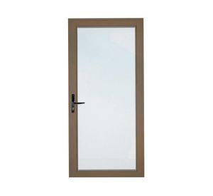 Puerta Interior vidriada 100x200 cm Aluminio termopanel derecha Titanio Mundo Glass