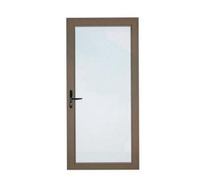 Puerta Interior vidriada 70x200 cm Aluminio termopanel derecha Titanio Mundo Glass