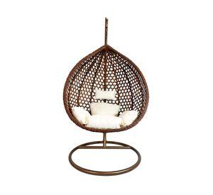 Silla colgante exterior Hawái café oscuro