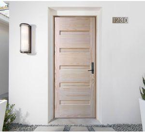 Puerta Pino Radiata Andaluz 60x200 cm 5 panales Moldupanel