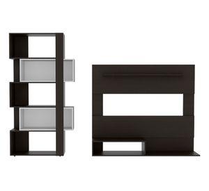 Panel TV 55'' + biblioteca cubo Beijing wengue TuHome