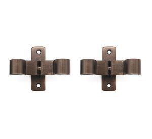 Soporte cortina doble para techo fierro 3/4'' 2un óxido