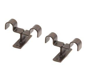 Soporte cortina doble para techo fierro 3/4'' 2un óxido