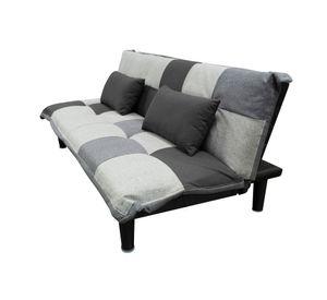 Futón Pixel negro/gris Idetex