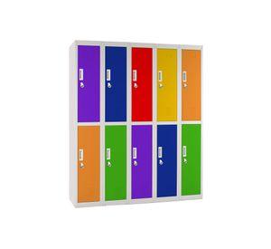 Locker office 10 puertas porta candado OL5-02 colores Maletek