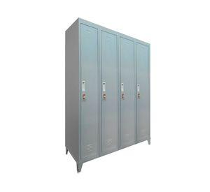 Locker ropero 4 puertas porta candado M4-01 gris Maletek