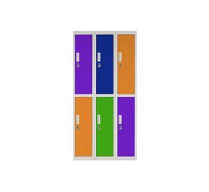 Locker office 6 puertas porta candado OL3-02 colores Maletek