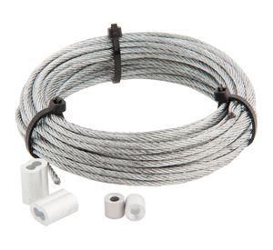 Cable acero 10m 1/8/3/16 fc + pvc + abrazadera tubular Imporper