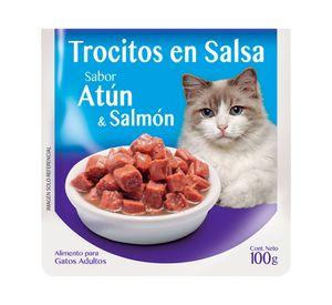 Alimento húmedo gato 100 gr atún y salmón Champion Cat