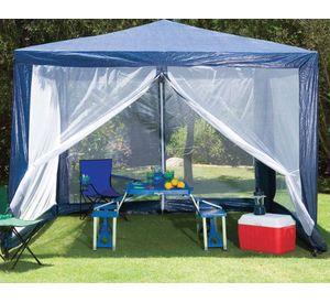Mosquitero/toldo 3x3 m Rafia azul/blanco Outzen