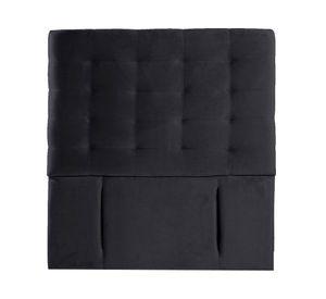Respaldo 1 plaza Napoles tela negro Latam Home