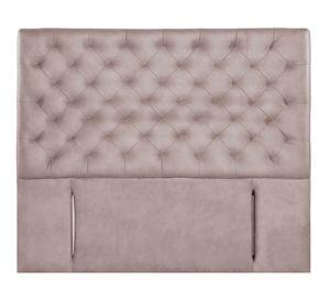 Respaldo King Brescia cuero gris Latam Home