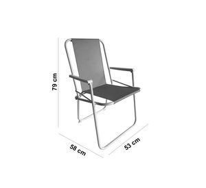 Silla plegable metálica Milos gris