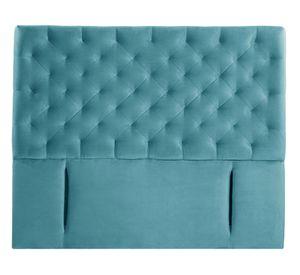 Respaldo King Brescia tela turquesa Latam Home