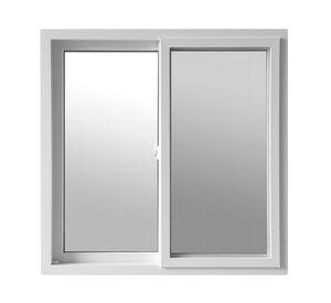 Ventana PVC 100x100 cm Monolítica 2 hojas correderas Blanco