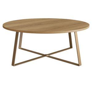 Set mesa de centro 27947 + 27948 natural dorado