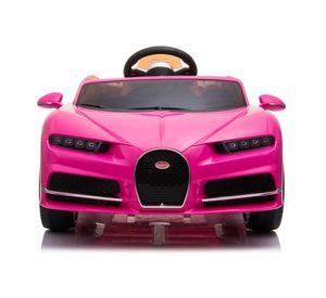 Auto a batería licencia Bugatti rosado 12V