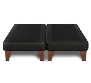 Base cama europea 2 plazas base dividida Zen negro