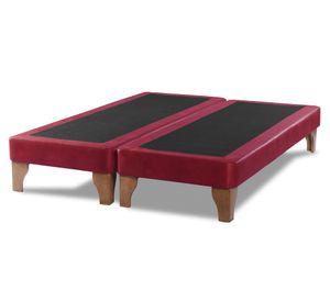 Base cama europea 2 plazas base dividida Zen rojo