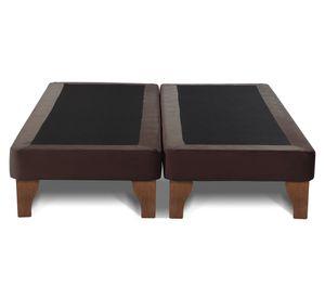 Base cama europea 2 plazas base dividida Zen chocolate