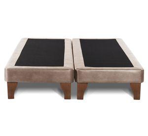 Base cama europea 2 plazas base dividida Zen beige