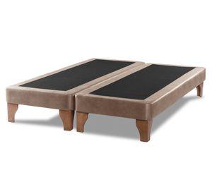 Base cama europea 2 plazas base dividida Zen beige