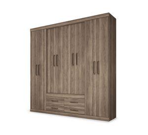 Clóset 8 puertas 4 cajones Nápoles castaño Altavision