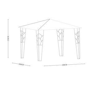 Pérgola 300x300 cm taupe Outzen.