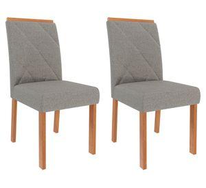 Comedor 4 sillas Agata Fernanda off white/grafito