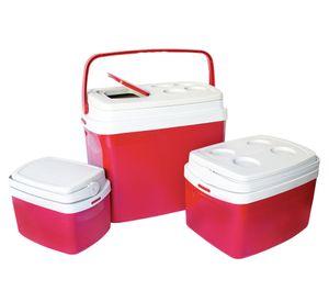 Cooler 32 litros + cooler 12 litros + cooler 5 litros rojo Live Sport