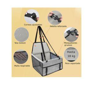 Silla auto mascota 40x20x25 cm gris