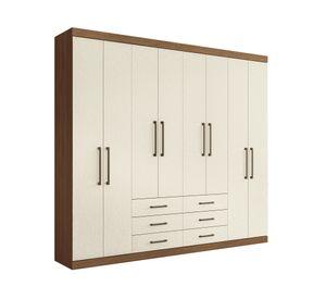 Clóset 8 puertas Master 8.6 Jar jatoba/areia 217.6x238.8x46.3 cm
