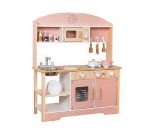 Cocina Montessori W10C573G rosado + accesorios