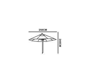 Sombrilla madera 2,5 m Outzen
