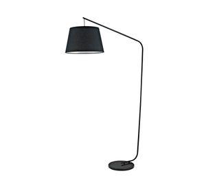 Lámpara pie 1L E27 pantalla negro